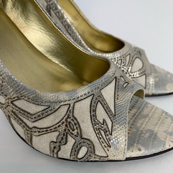 Carlos by Carlos Santana leather cutwork heels - Picture 3 of 8